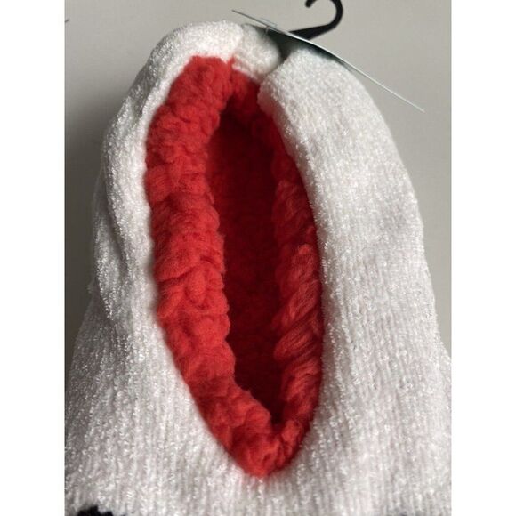 Disney Mickey Mouse SanTa Hat Snuggle Toes No Slip Slipper Socks Women’s Sz 4-10 - Picture 3 of 11